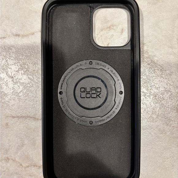 Quad Lock Black Phone Case - Picture 1 of 2